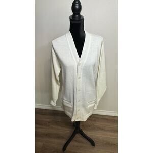 VTG 80s British Military Cardigan Sweater Men's XL Made In Great Britain.